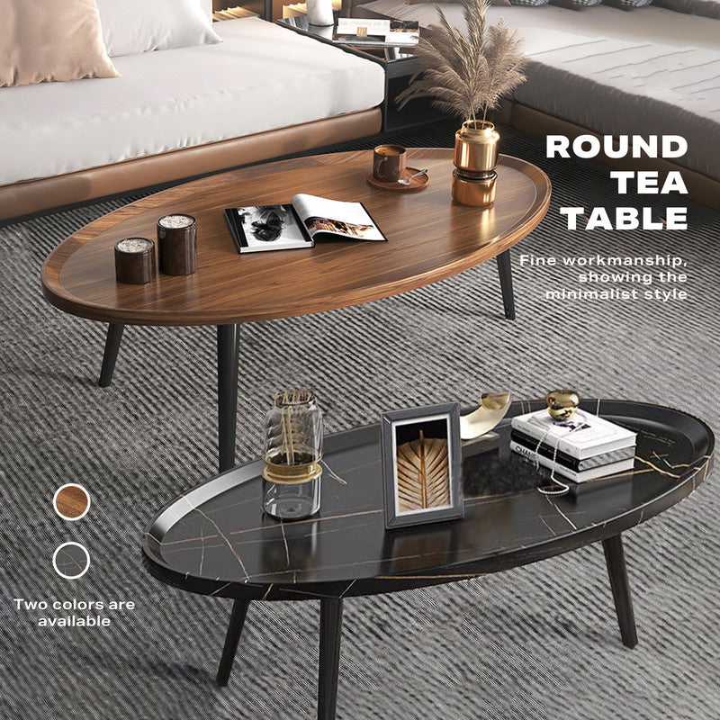 Coffee Table Living Room Accent Oval Table Contemporary Style Leisure Tea Table 3