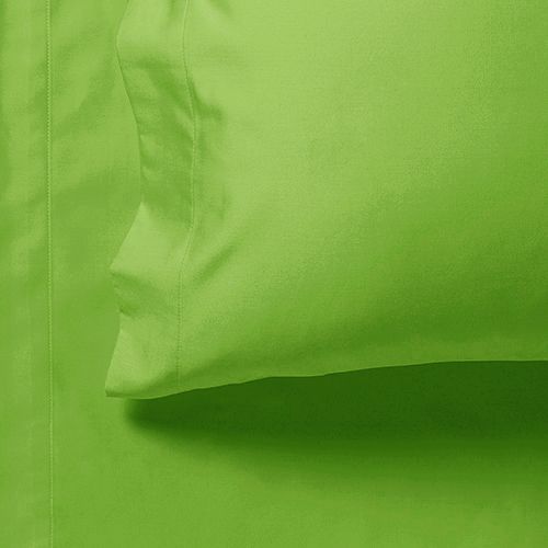 1000TC Ultra Soft Double Size Bed Green Flat & Fitted Sheet Set 3
