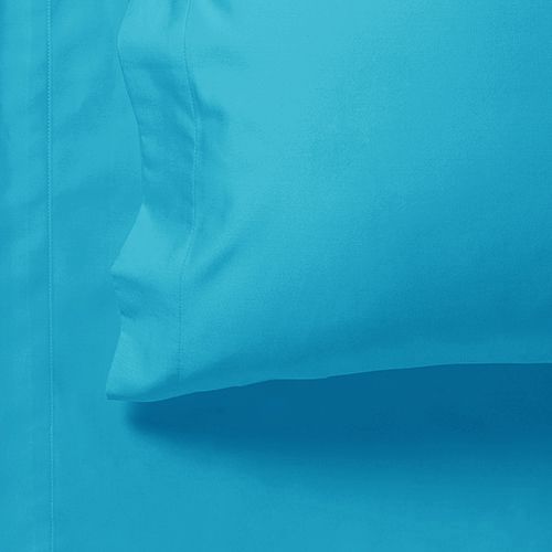 1000TC Ultra Soft King Single Size Bed Light Blue Flat & Fitted Sheet Set 3