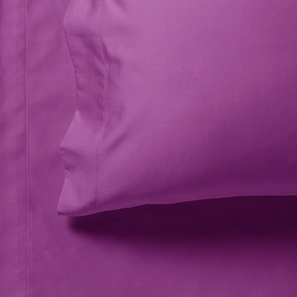 1000TC Ultra Soft Fitted Sheet & 2 Pillowcases Set - Super King Size Bed - Purple 3