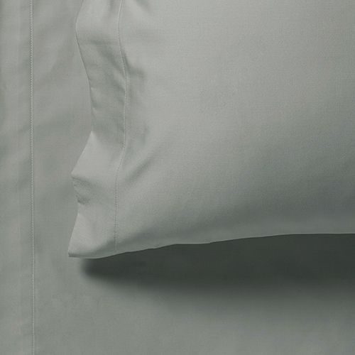 1000TC Ultra Soft Single Size Bed Grey Flat & Fitted Sheet Set 3