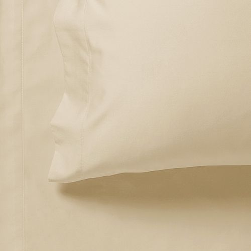 1000TC Ultra Soft Single Size Bed Yellow Cream Flat & Fitted Sheet Set 3