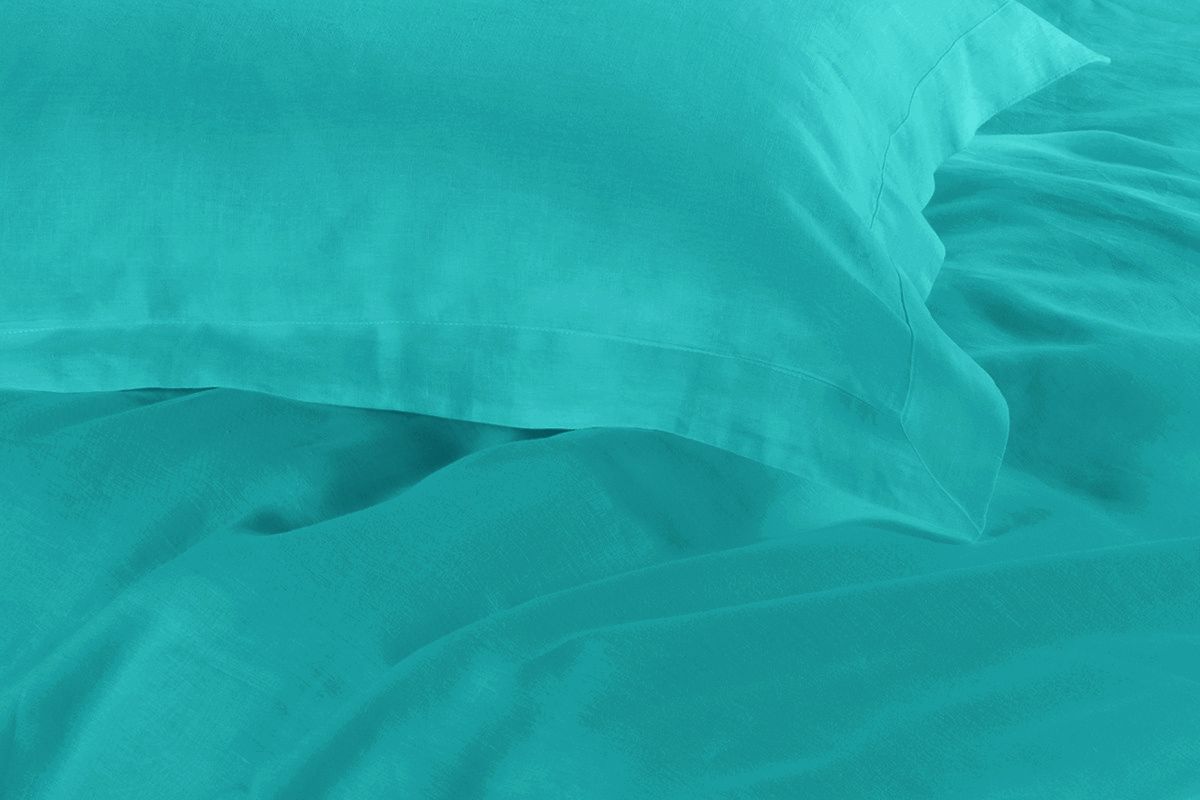 1000TC Tailored Single Size Teal Duvet Quilt Cover Set 3