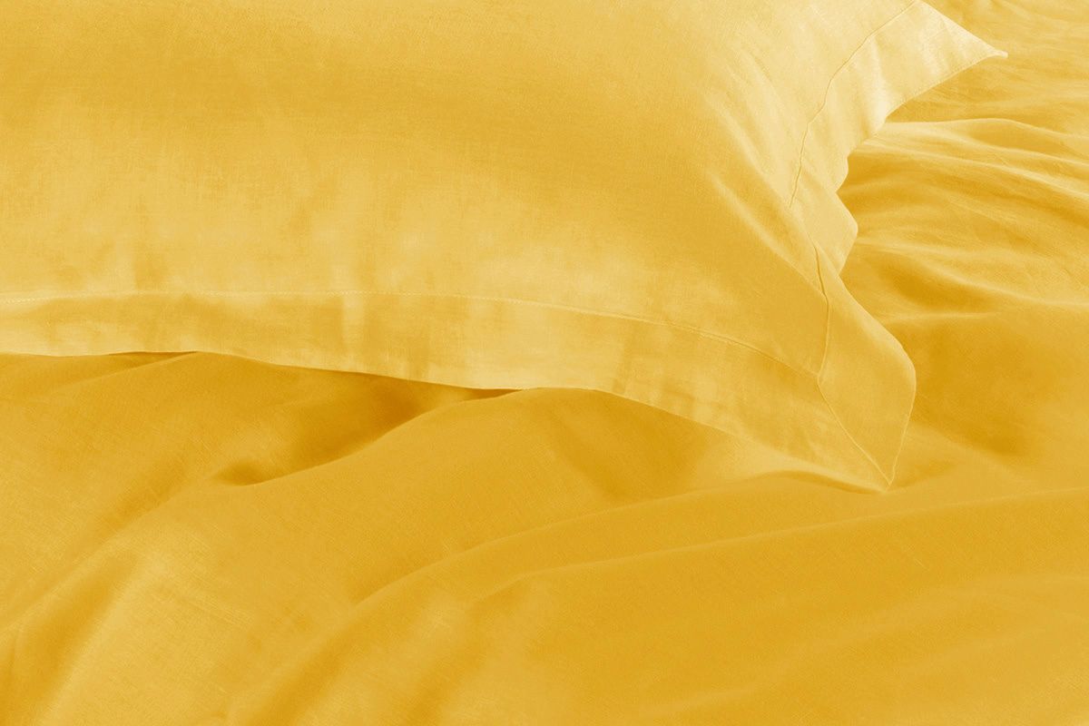 Tailored 1000TC Ultra Soft Super King Size Yellow Duvet Quilt Cover Set 3