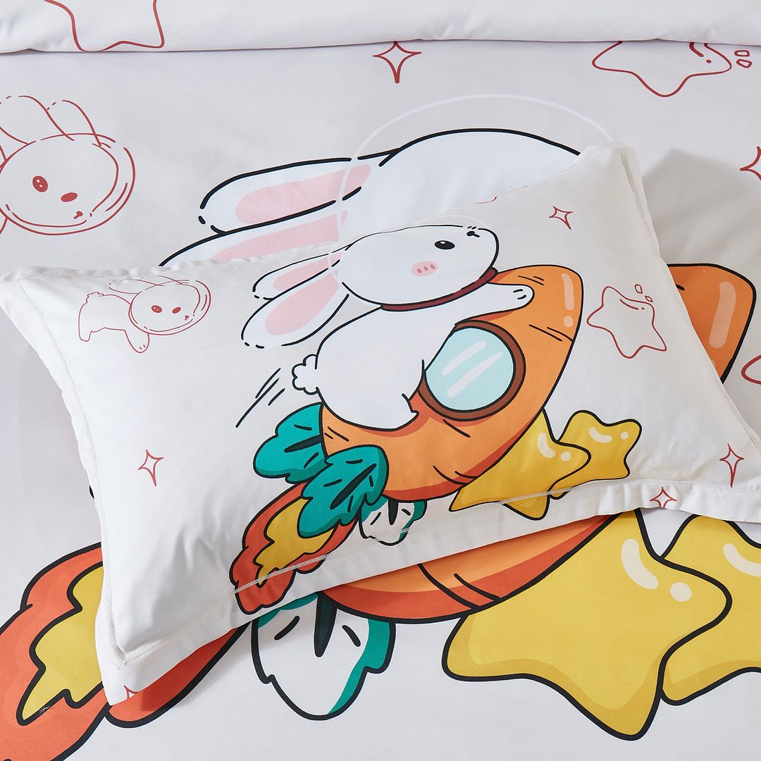 Rabbit Kids Quilt Cover Set - Double Size 4