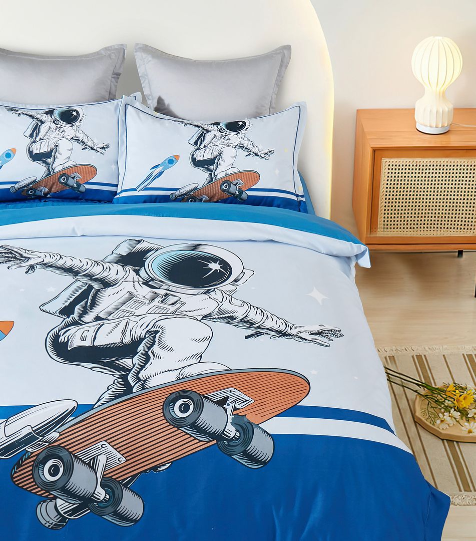 Astronaut Kids Quilt Cover Set - King Single Size 3