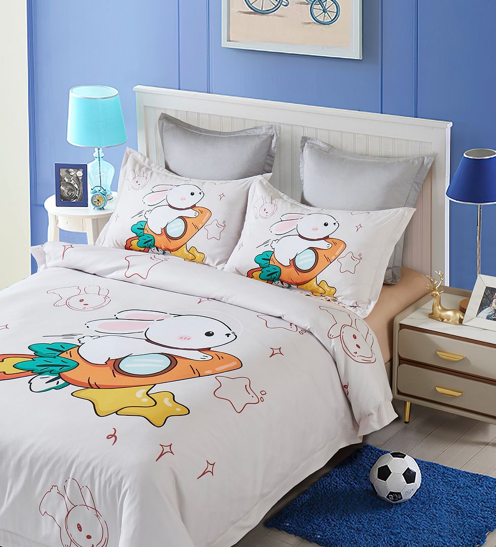 Rabbit Kids Quilt Cover Set - King Single Size 3
