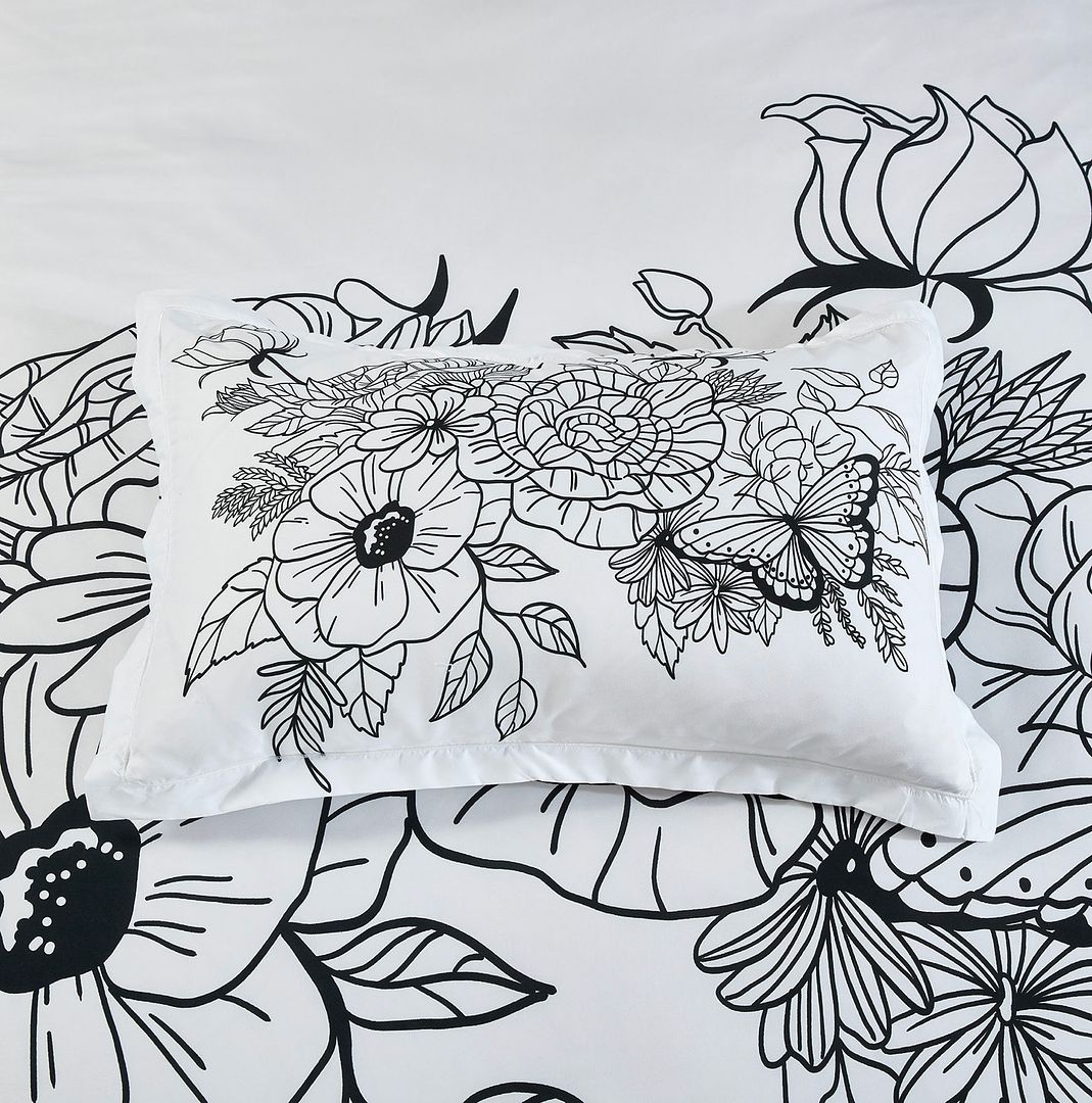 Viene Floral Quilt Cover Set - Queen Size 4