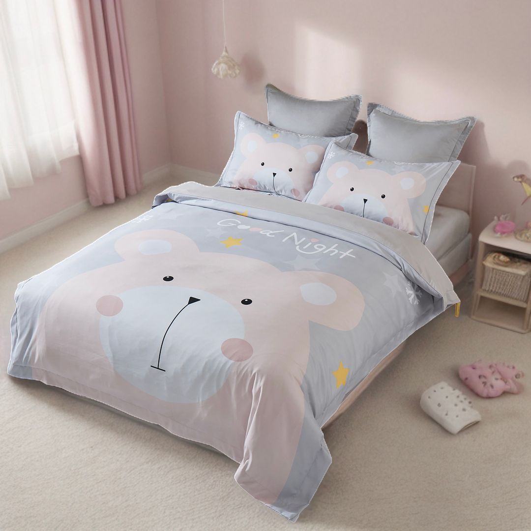 Bear Kids Quilt Cover Set - Single Size 3