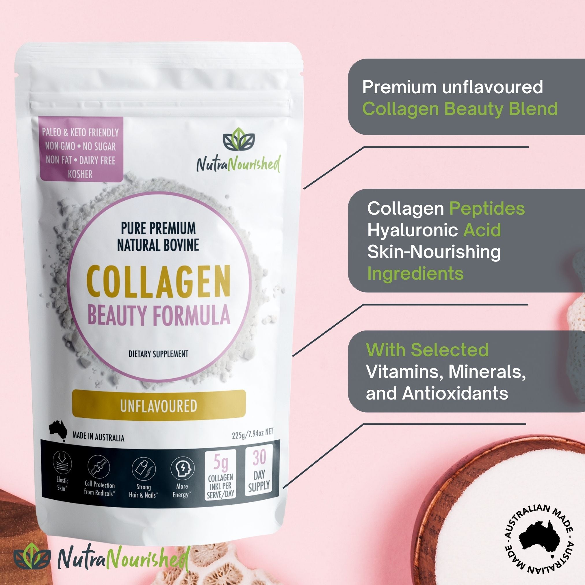 Collagen Beauty Formula Unflavoured - 225g 3