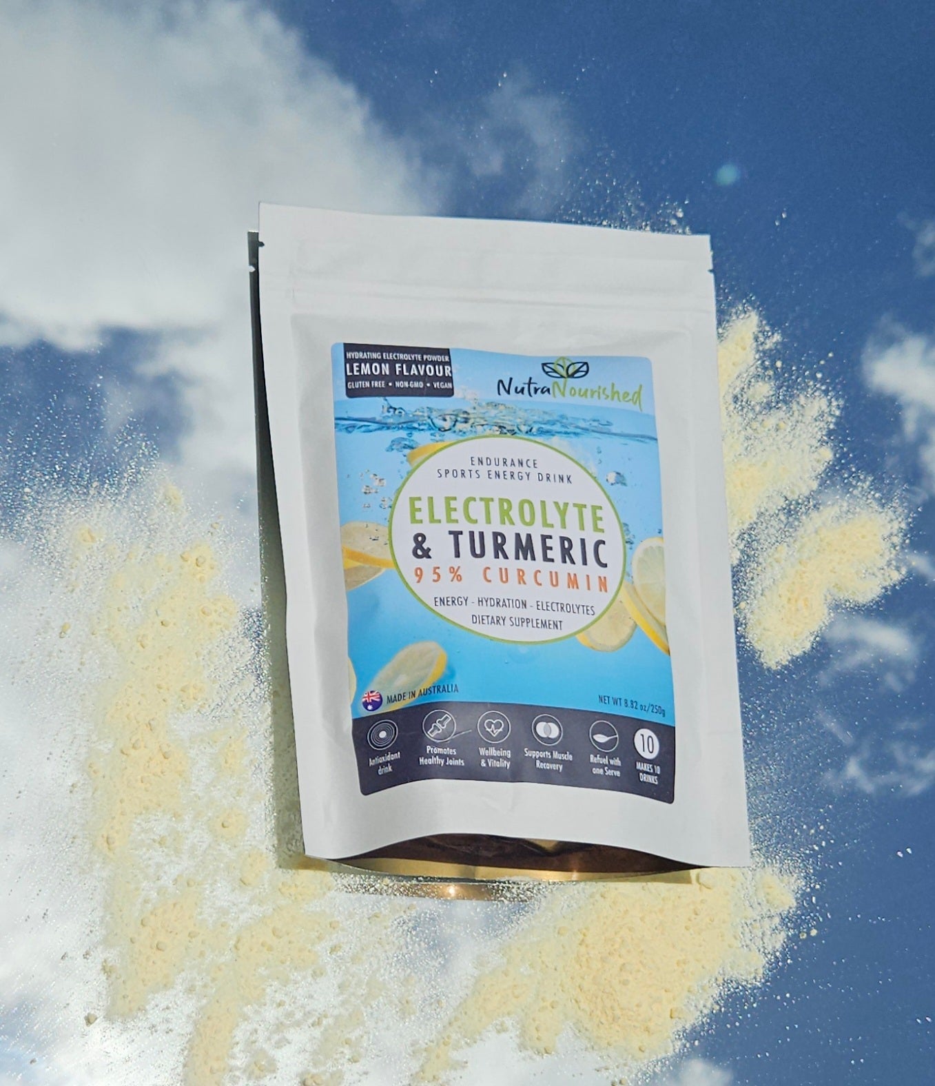 Electrolyte Powder & 95% Pure Organic Curcumin - Lemon Flavour, 250g 7