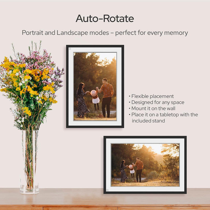 10.1 Inch Digital Picture Frame - 1280 * 800 HD WiFi Enabled with Load from Phone Capability, 32GB Memory Touch Screen Digital Photo Frame Display 4