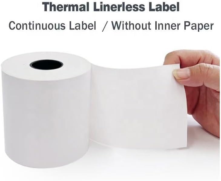 6 Rolls Lineless Printing Label Paper 80 mm × 52 m