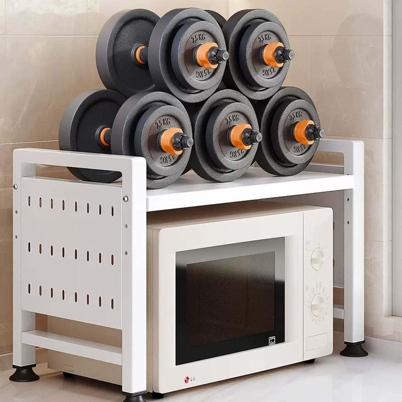 Multifunctional Microwave Shelf Storage Cutlery Tray Spice Holder Kitchen Rack Black 4