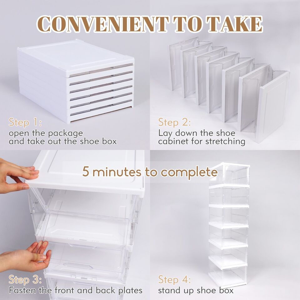 Foldable Storage Shoe Box - 6 Layers 5