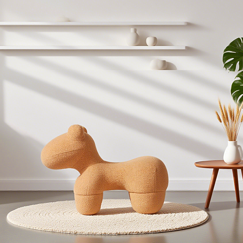 Lamb Stool Chair Brown 3