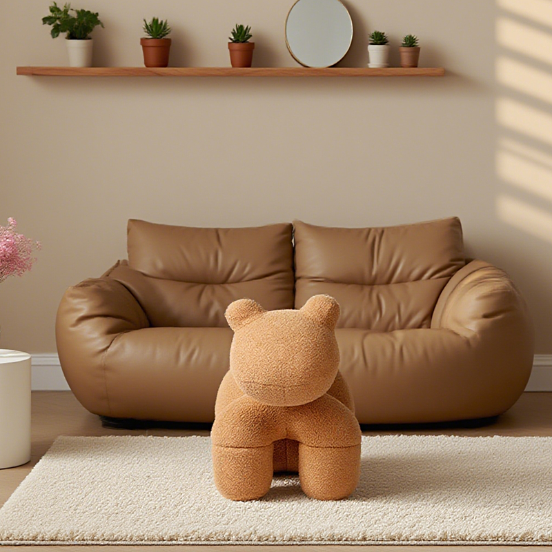 Lamb Stool Chair Brown 4