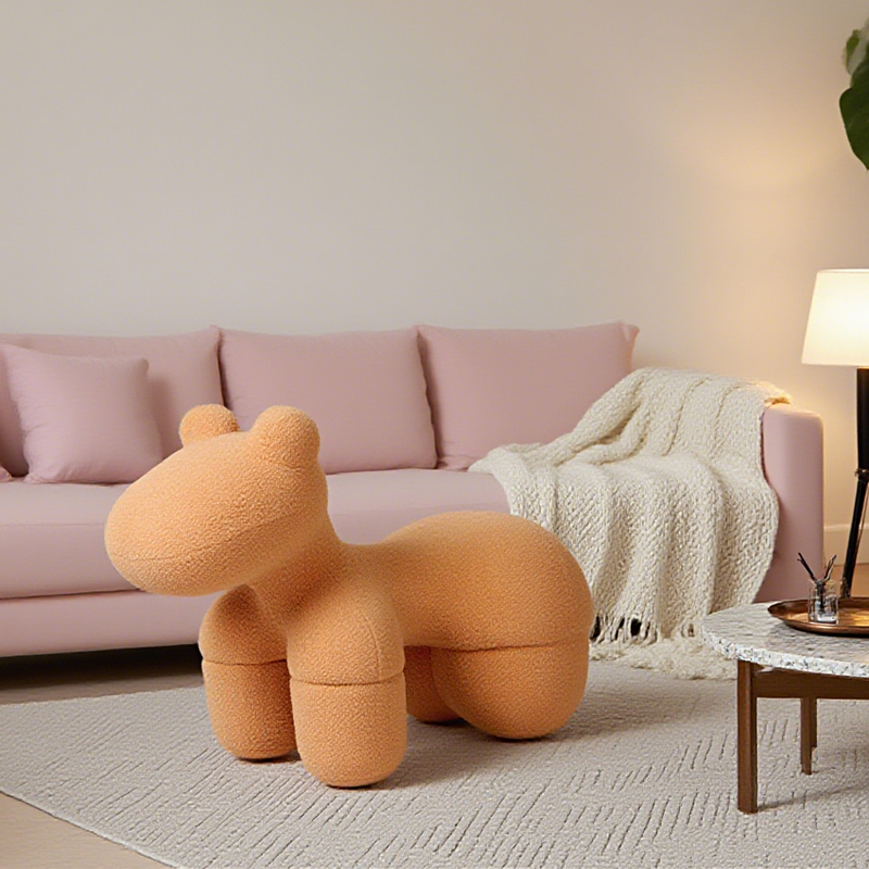 Lamb Stool Chair Brown 6