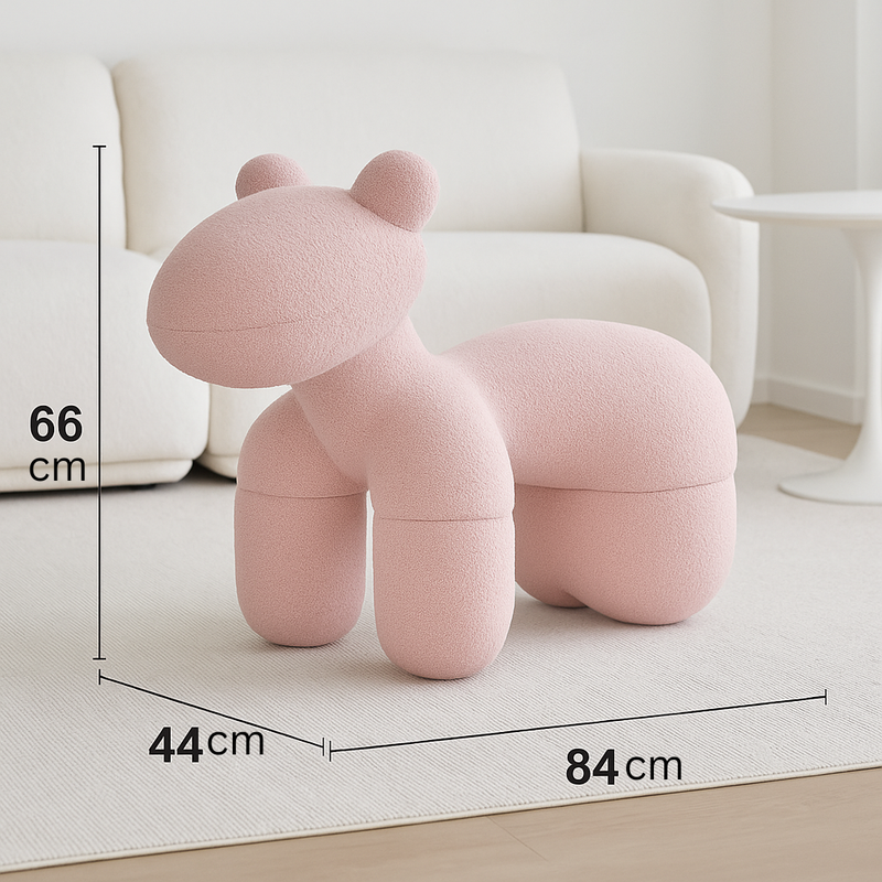 Lamb Stool Chair Pink 5