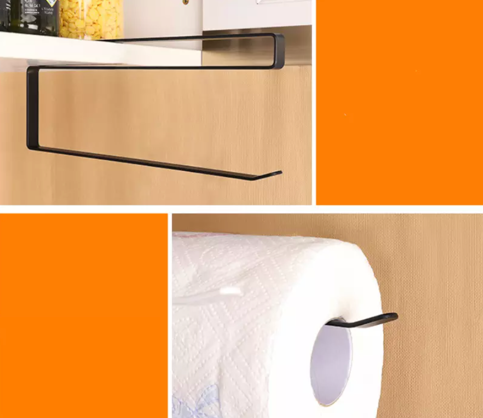 Paper Roll Holder Under Cabinet Black 3
