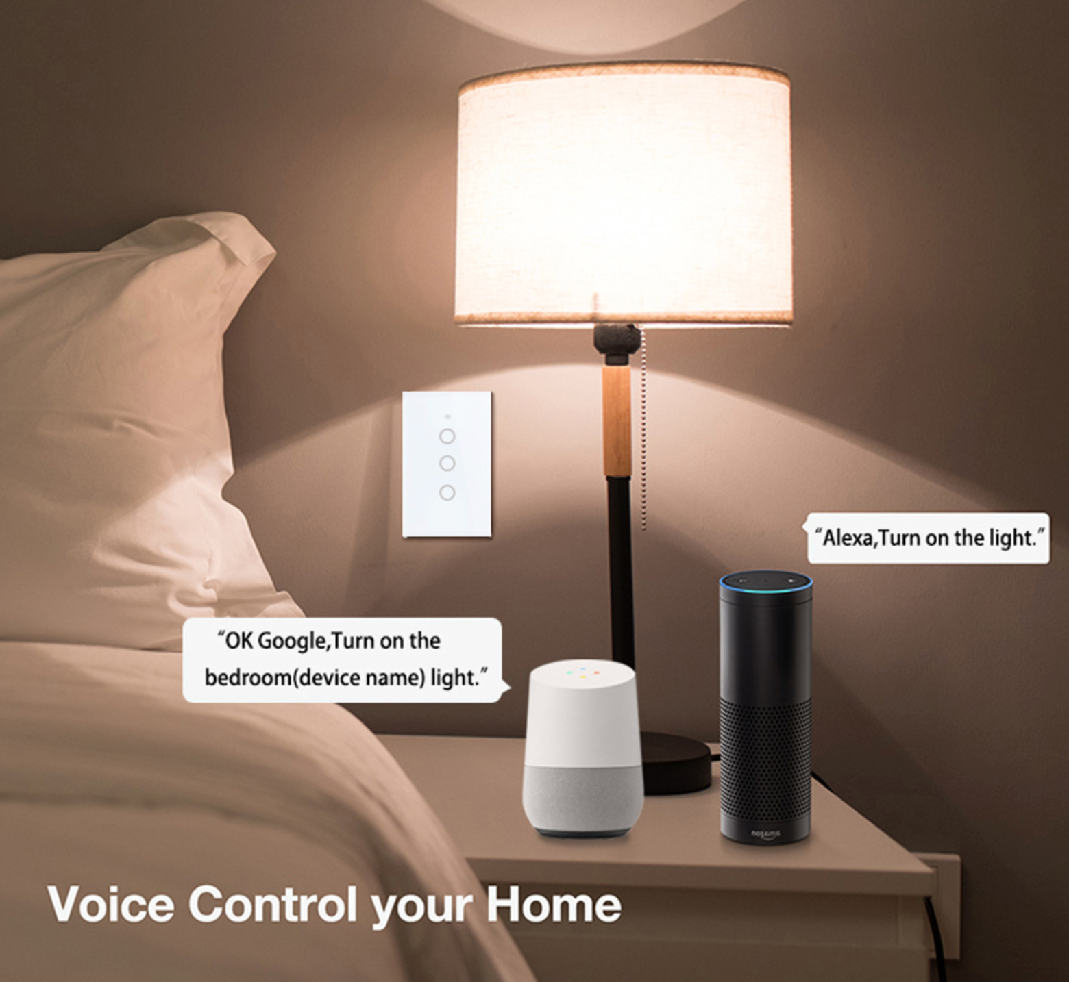 Smart WIFI Switch for Lights LED Touch Panel 3 Gang 3