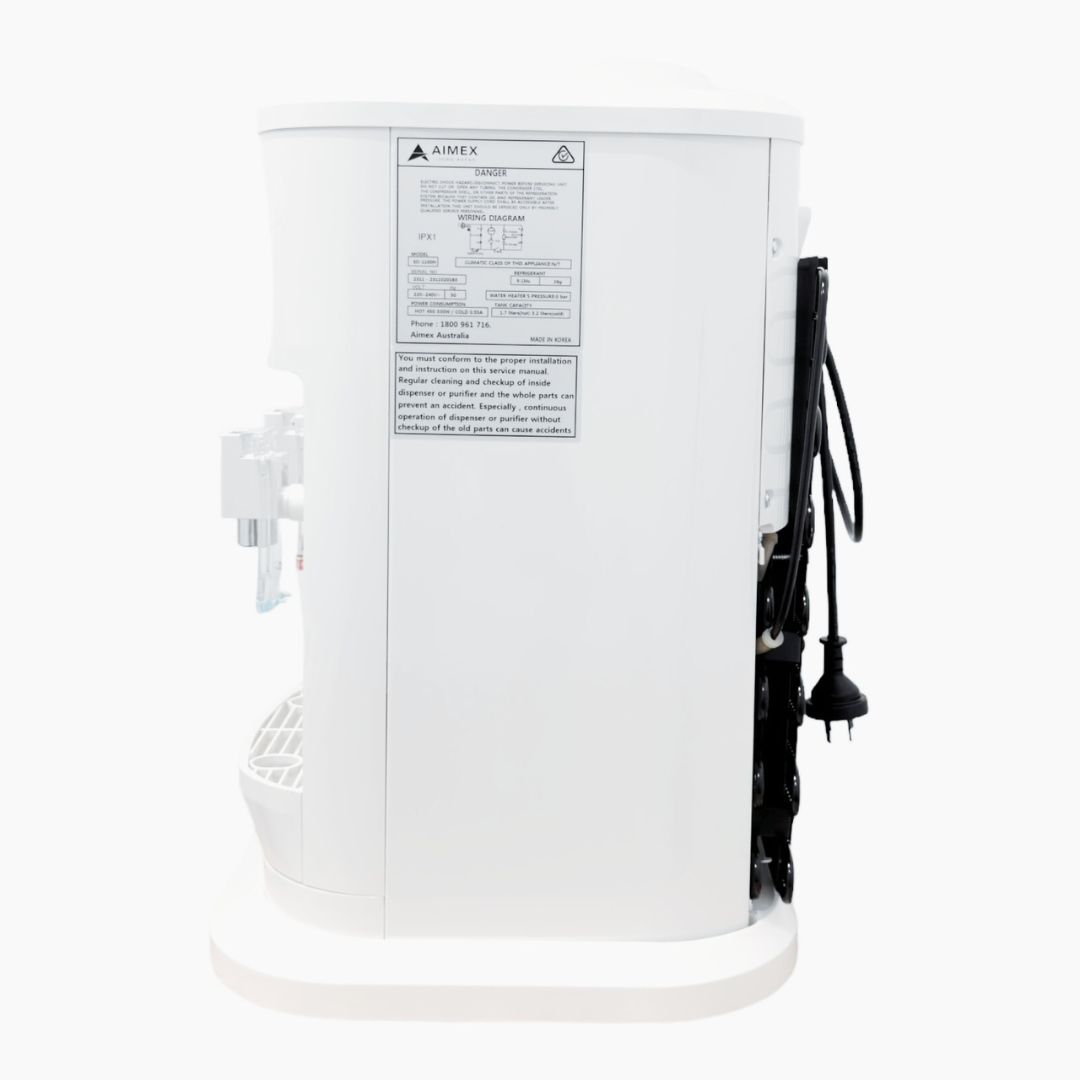 Luxurious White Hot and Cold Benchtop Water Cooler - LG Compressor 4