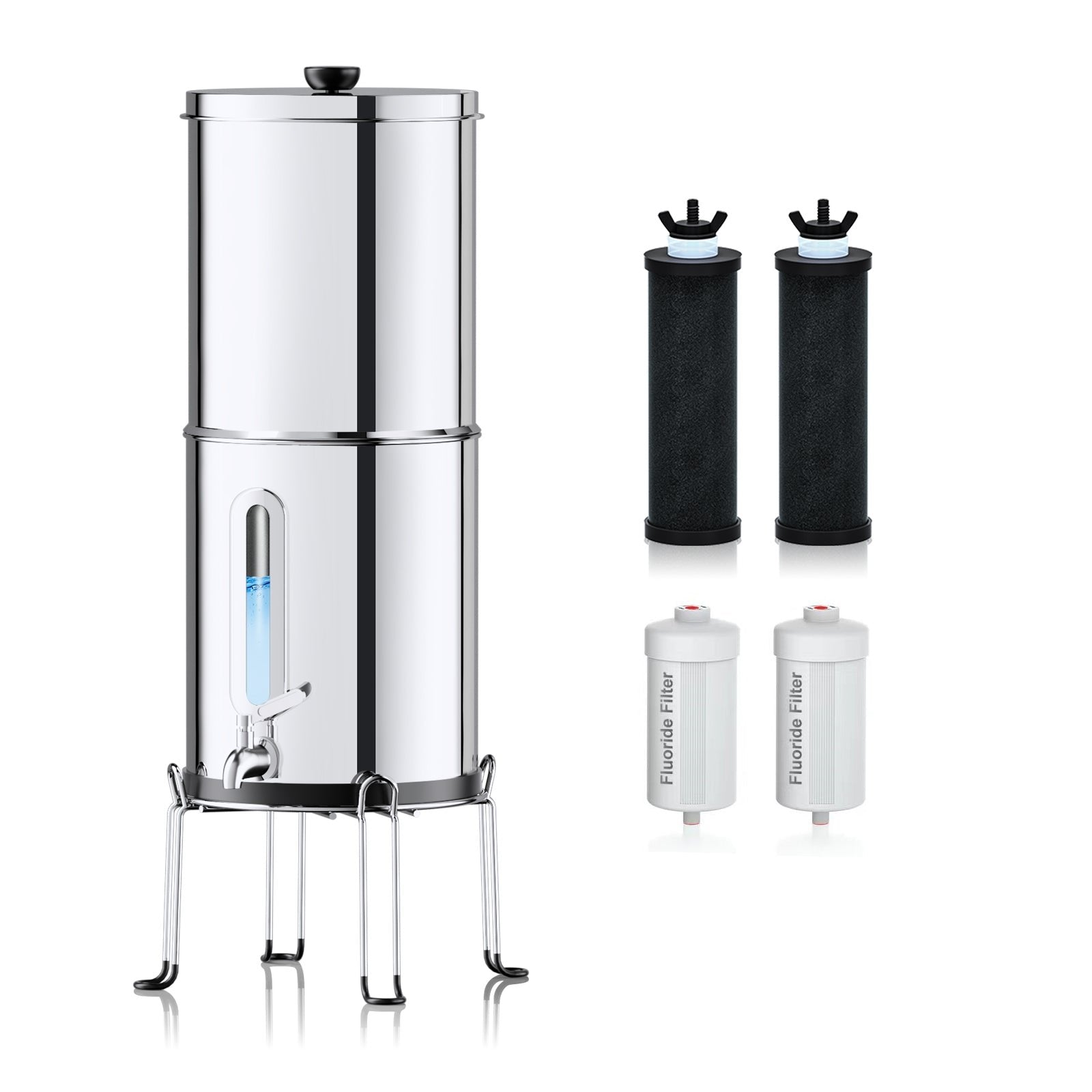Aimex Portable Water Filter - Gravity-Fed, 304 Stainless Steel, Fluoride Removal 6