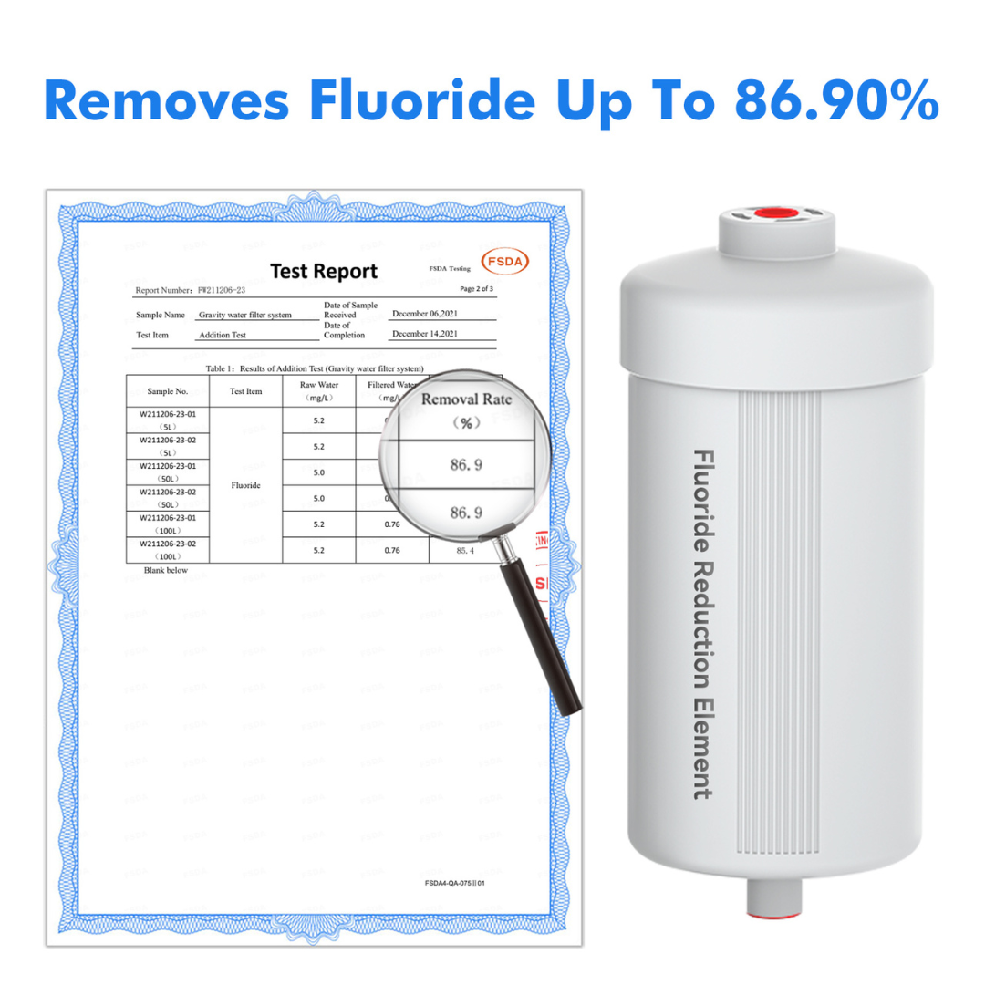 Aimex Portable Water Filter - Gravity-Fed, 304 Stainless Steel, Fluoride Removal 8