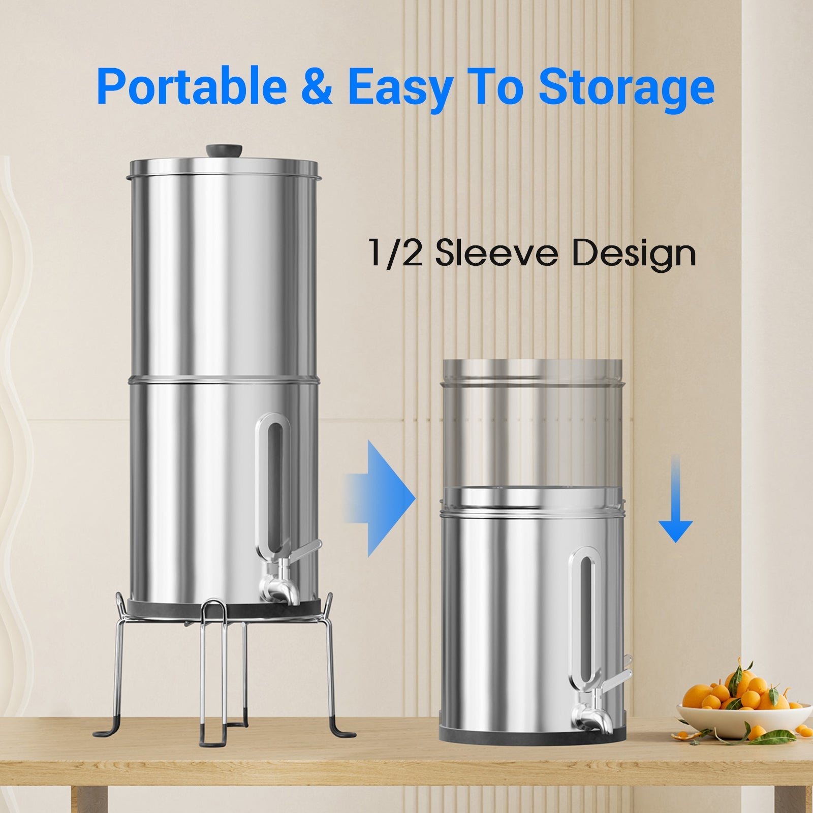 Aimex Portable Water Filter - Gravity-Fed, 304 Stainless Steel, Fluoride Removal 10