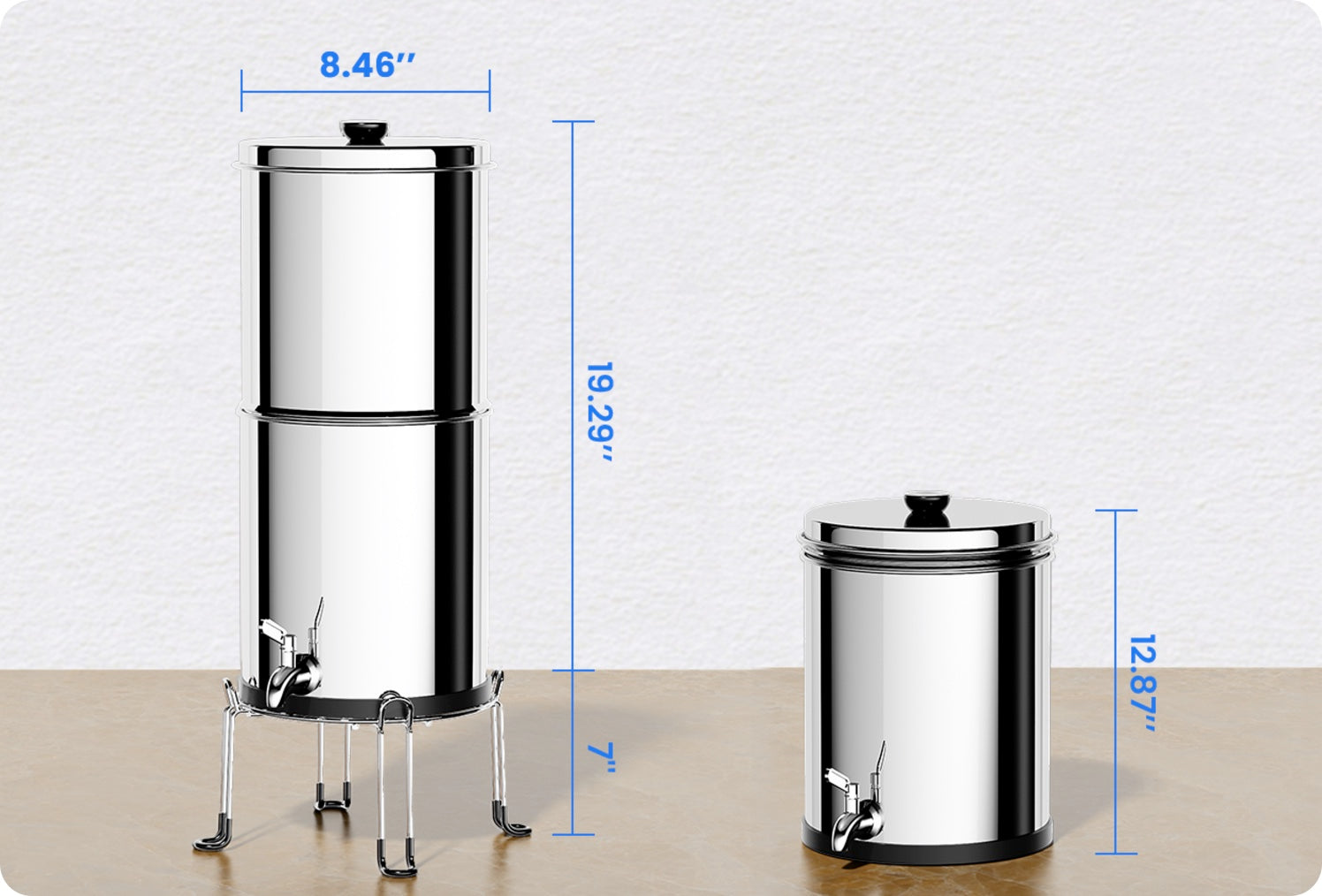 Aimex Portable Water Filter - Gravity-Fed, 304 Stainless Steel, Fluoride Removal 11