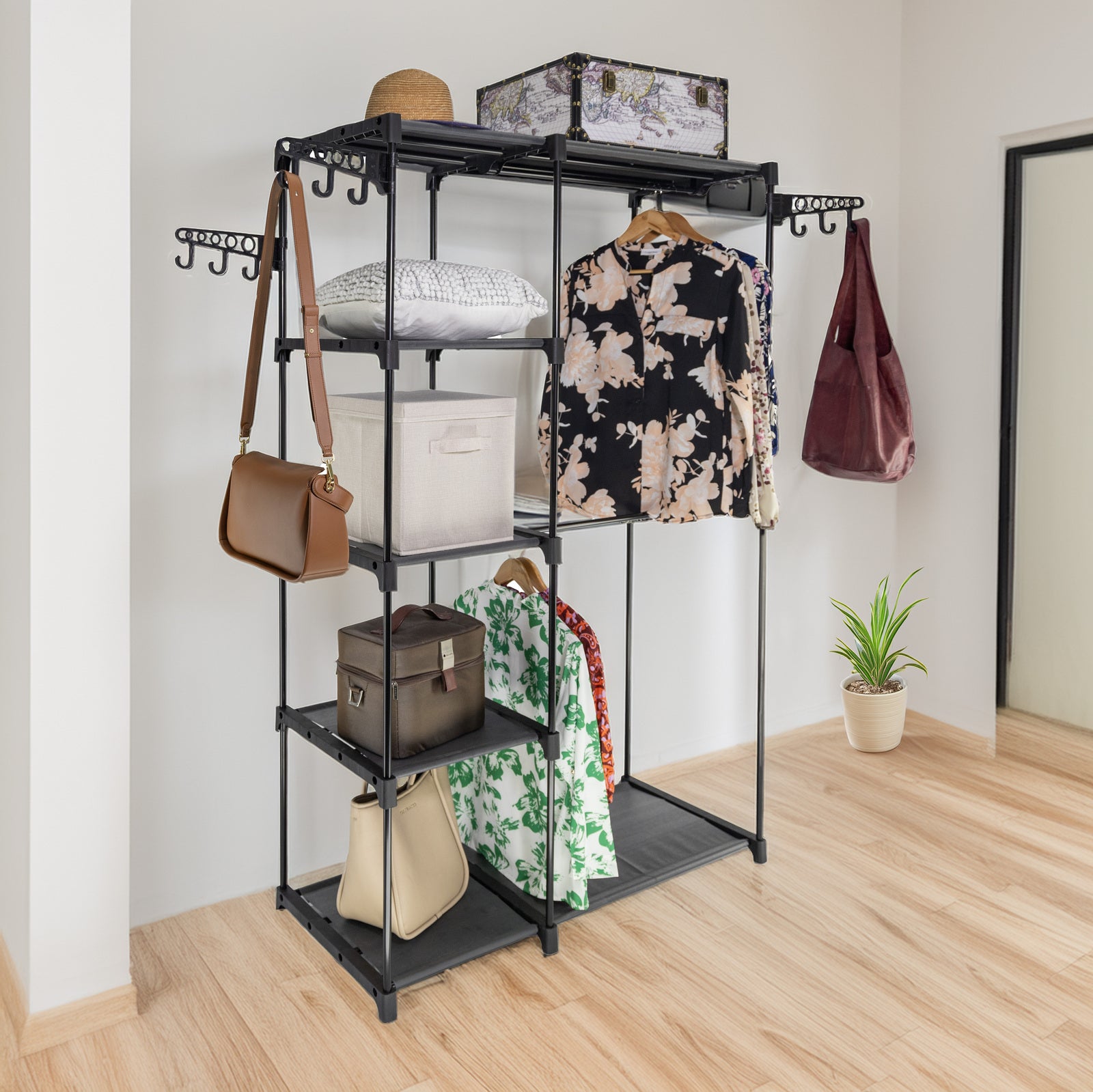 Sorti Freestanding Portable Closet Metal Wardrobe Garment Rack Hanger 3