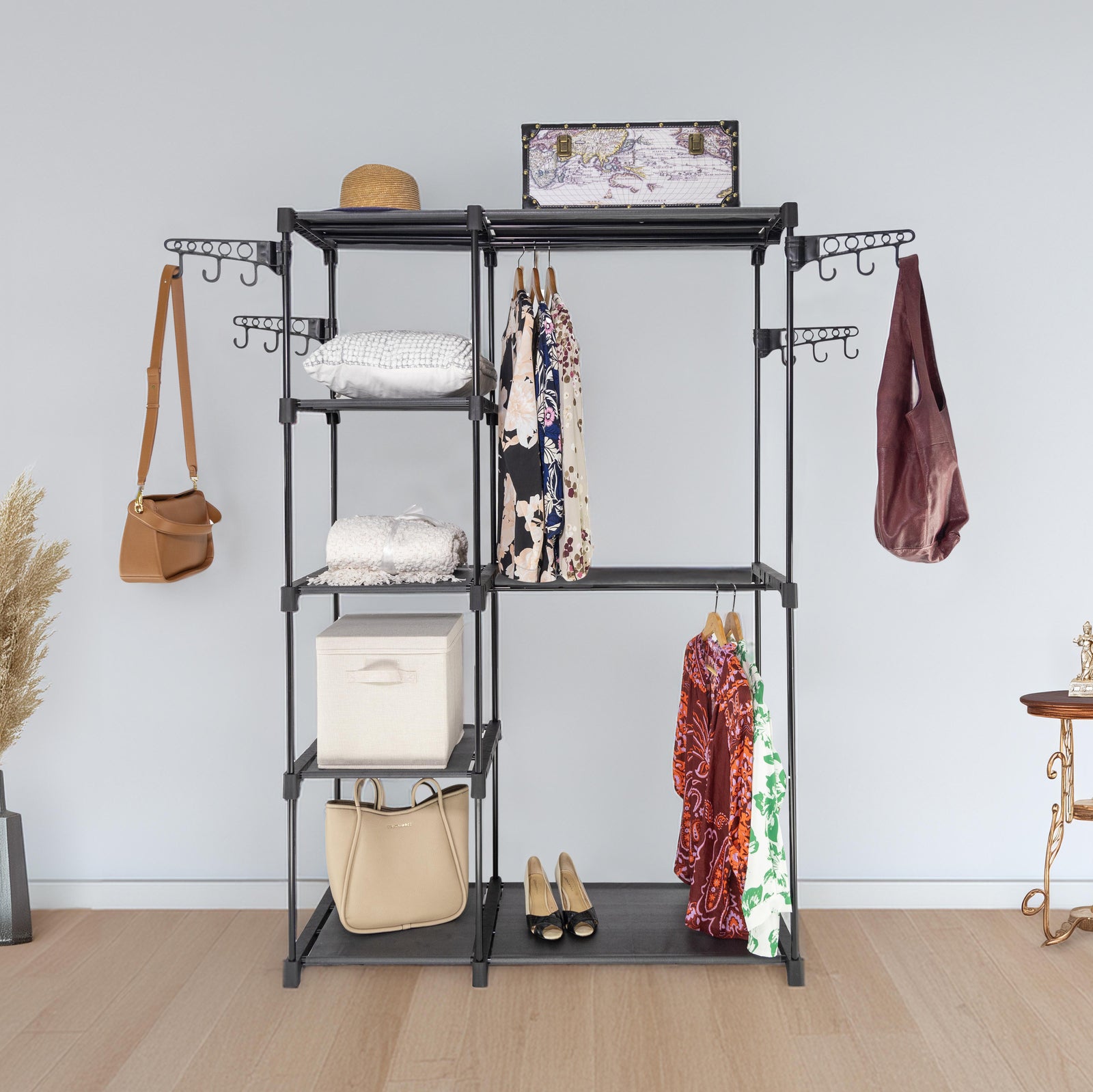 Sorti Freestanding Portable Closet Metal Wardrobe Garment Rack Hanger 4