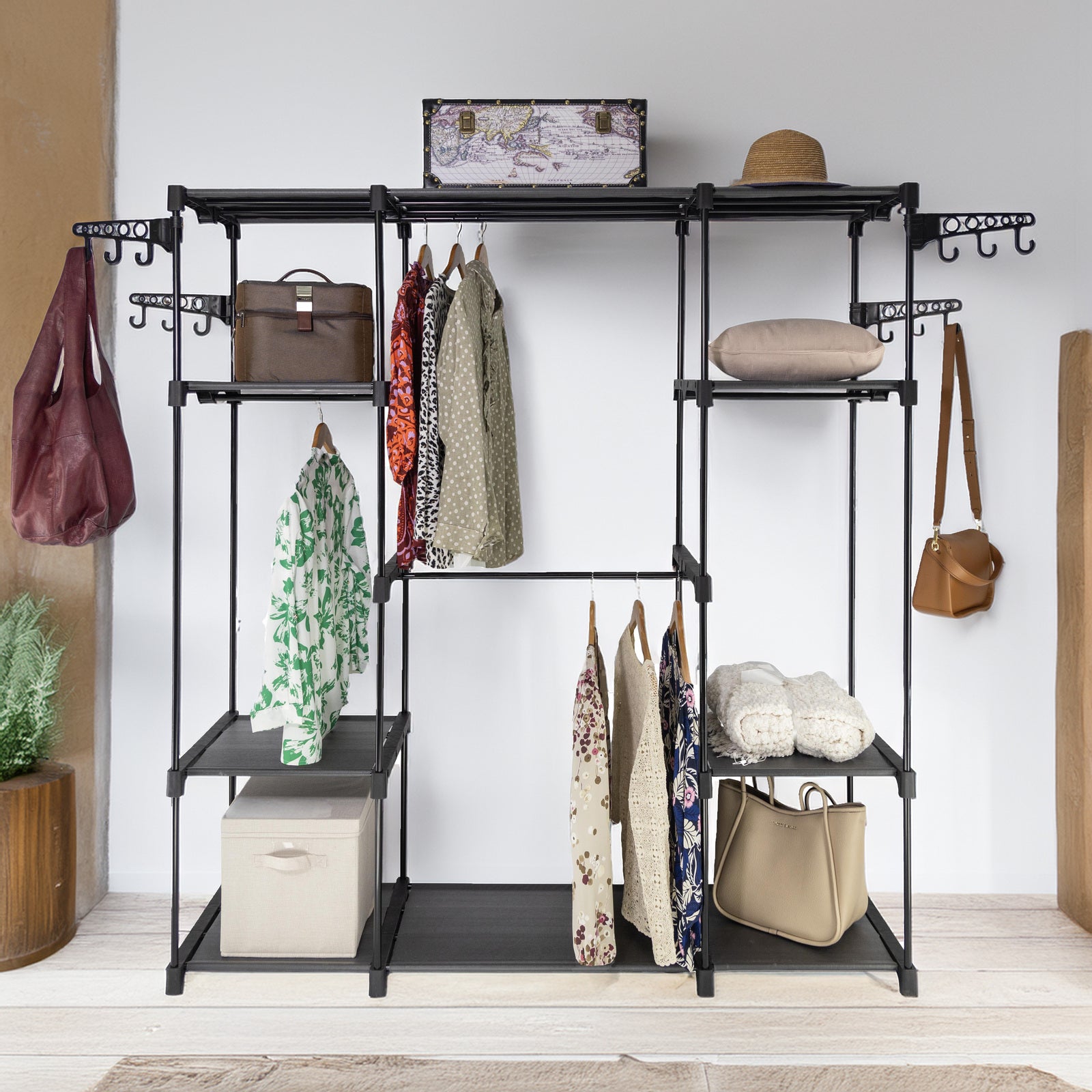 Sorti Freestanding Portable Closet Metal Wardrobe Garment Rack Hanger 3