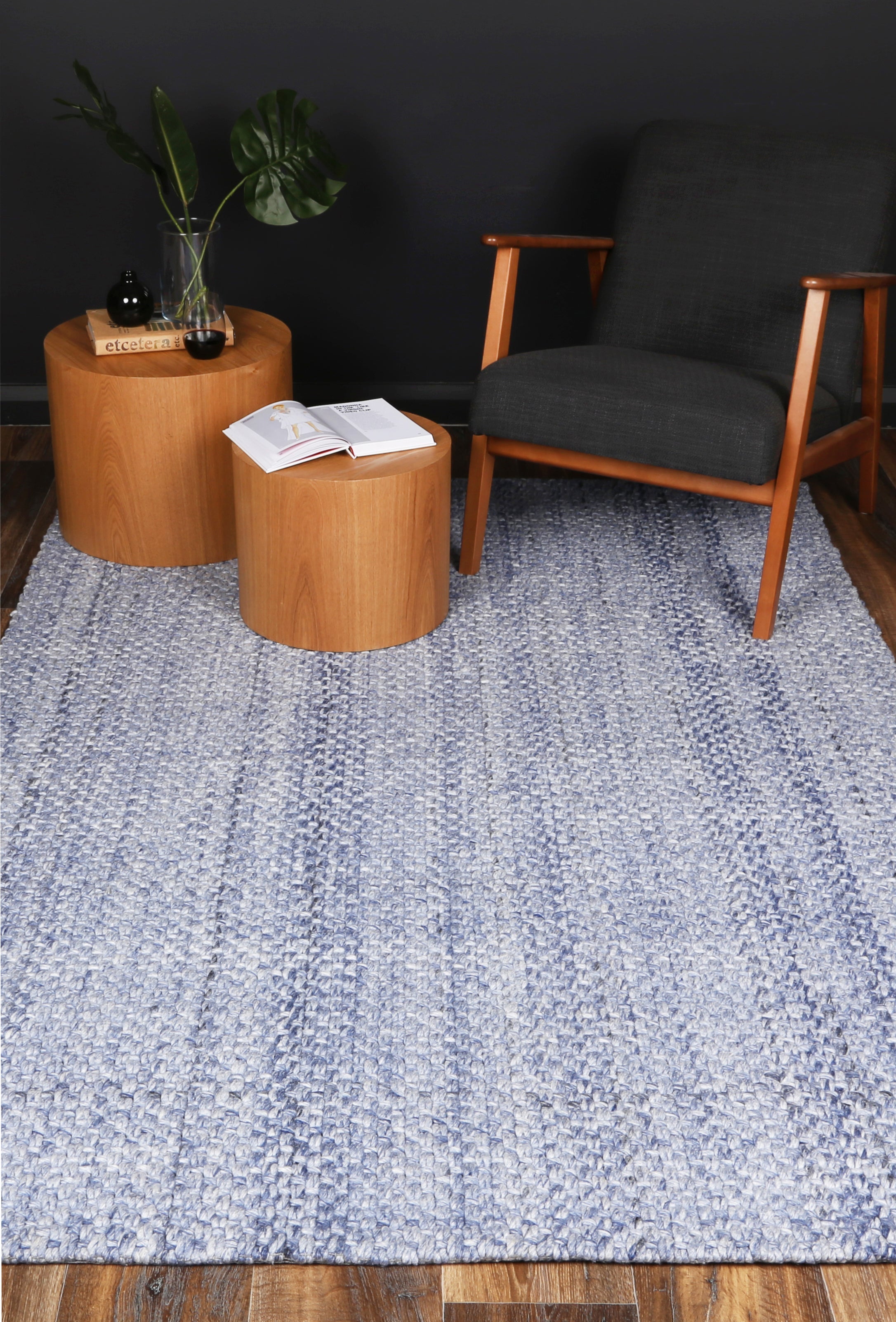 Harlow Chignon Blue Wool Blend Rug 240X330 4