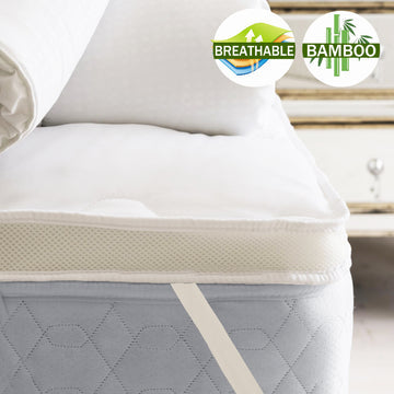 airmax bamboo mattress topper 1000gsm single 4