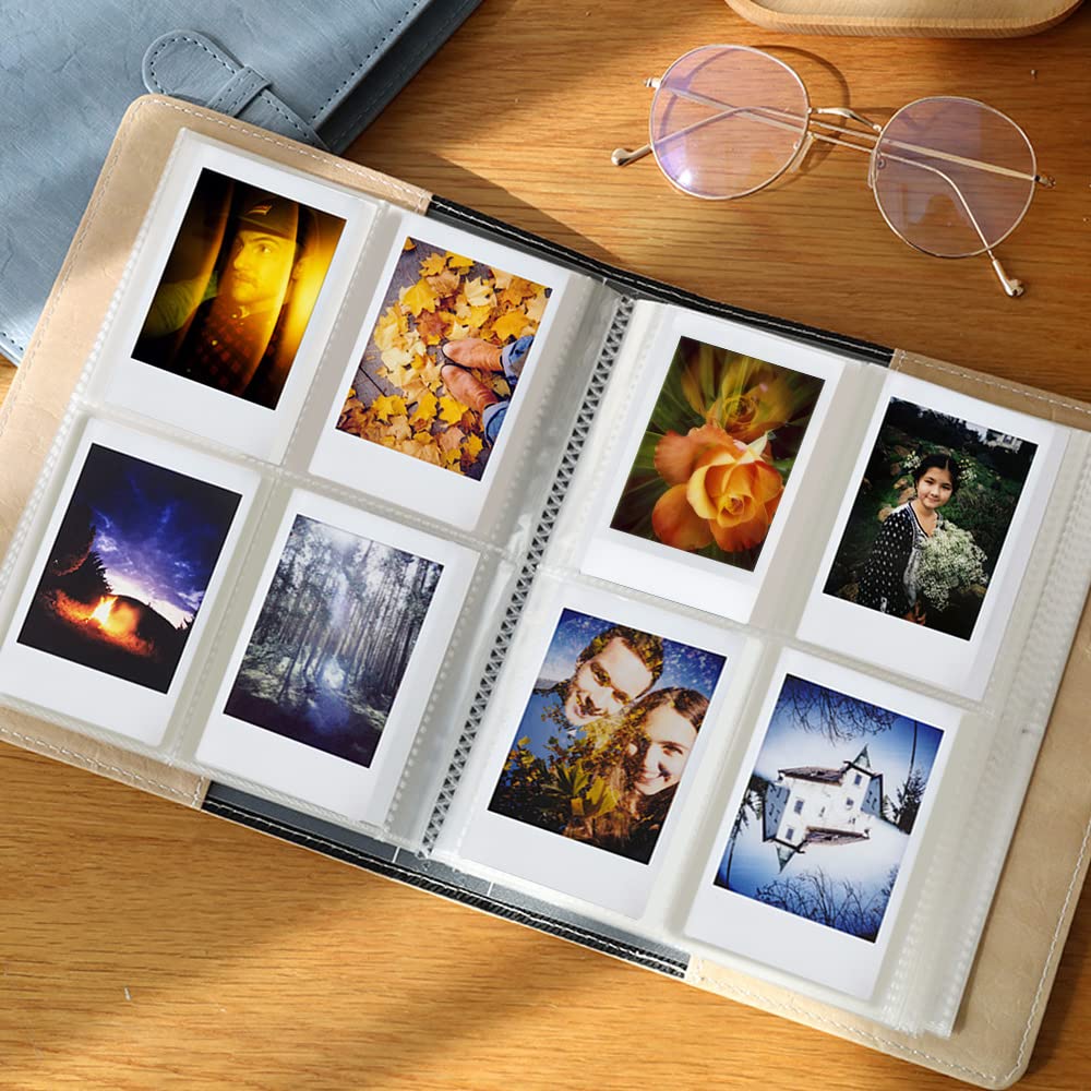 LIFEBEA 256 Pockets Photo Album for Fujifilm Instax Mini 11 12 9 40 Evo Liplay 8 7+ Instant Camera, Photo Album for Polaroid Kodak HP Zink 2x3" Photo (Beige) 4