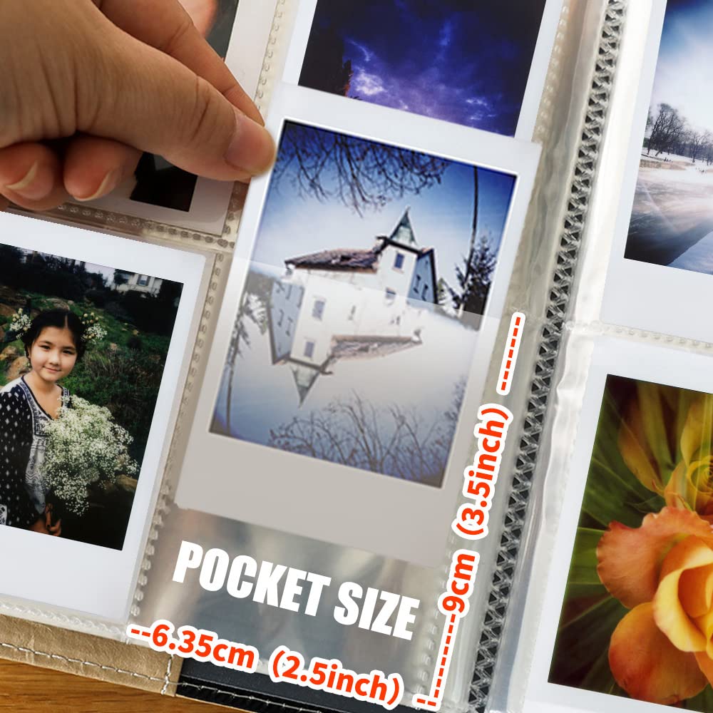 LIFEBEA 256 Pockets Photo Album for Fujifilm Instax Mini 11 12 9 40 Evo Liplay 8 7+ Instant Camera, Photo Album for Polaroid Kodak HP Zink 2x3" Photo (Orange) 3