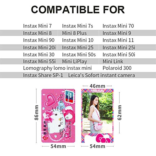 LIFEBEA 100 Pockets Mini Photo Album - Picture Case for Fujifilm Instax Film 7 8 9 11 12 25 40 50 70 90 Instant Camera & Name Card - Cowboy 4