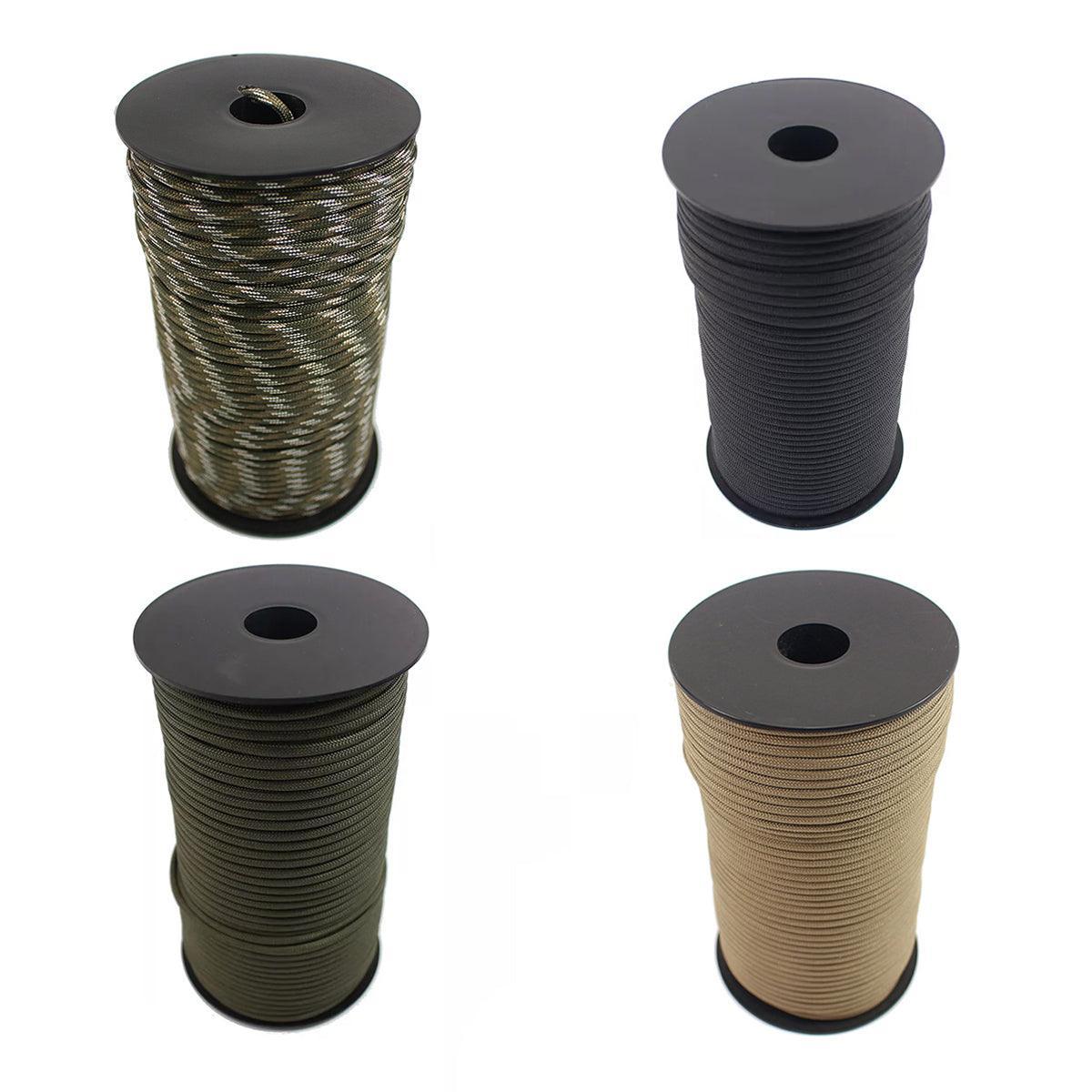 9 Strand Core Rope-100M 550 Paracord Parachute Cord Lanyard Mil Spec Type Iii - Khaki