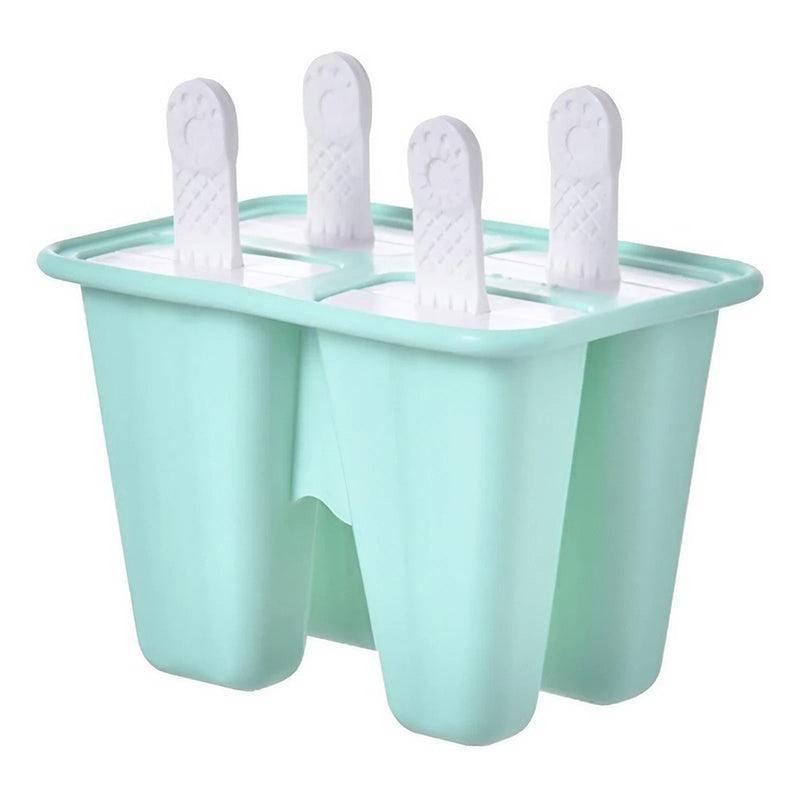 Silicone Ice Cream Mould Block Frozen Molds Icy Pole Jelly Popsicle - Green-10Grid 8