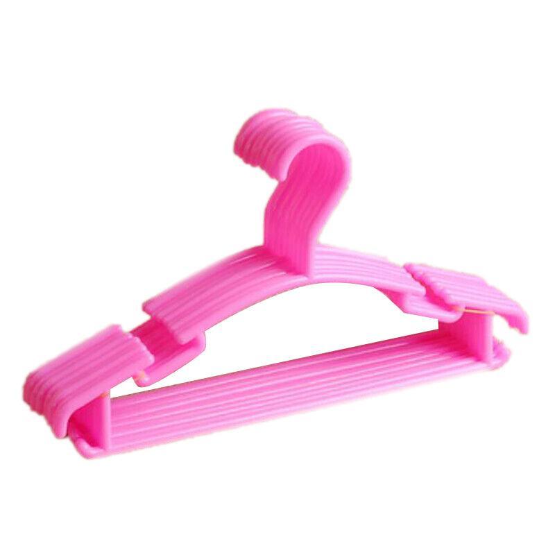 10pcs Small Plastic Clothes Hangers Mini Coat Hanger Set for Wardrobe Storage - Yellow 7