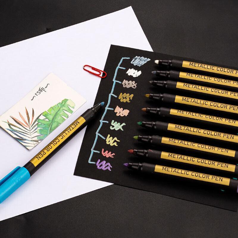 10Pcs/Set Waterproof Acrylic Paint Pens for Art on Metal Glass & Rock 3