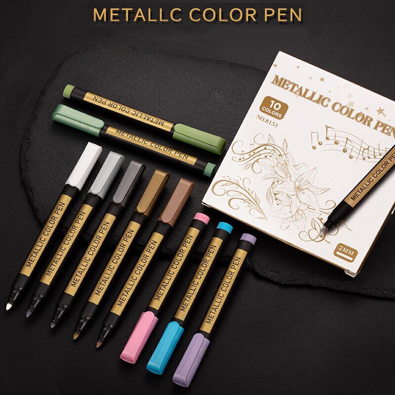 10Pcs/Set Waterproof Acrylic Paint Pens for Art on Metal Glass & Rock 5