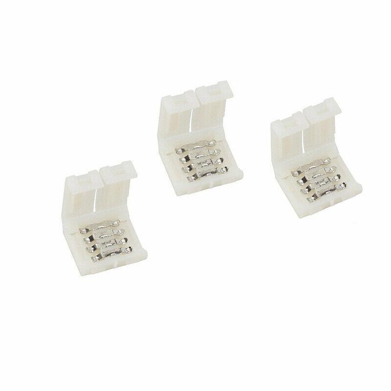 10Mm 4-Pin RGB Connector Clips for 5050 LED Strips - No Soldering 3