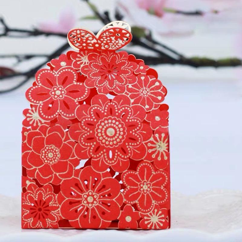 12X Laser Cut Favor Boxes Bigger 6Cm Base Wedding Favour Gift Box Party Au Stock - Pink 5