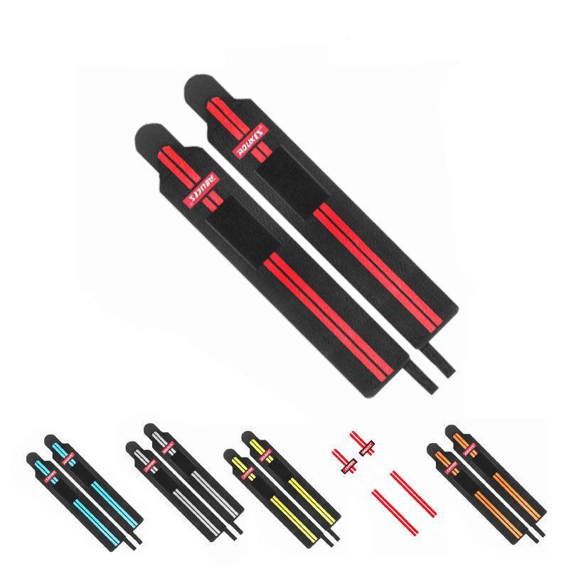 Aolikes Weight Lifting Gym Muscle Training Wrist Support Straps Wraps Hand - Black+Red