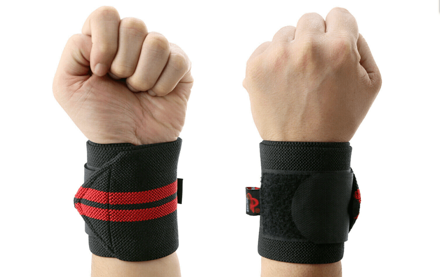 Aolikes Weight Lifting Gym Muscle Training Wrist Support Straps Wraps Hand - Black+Gray 4