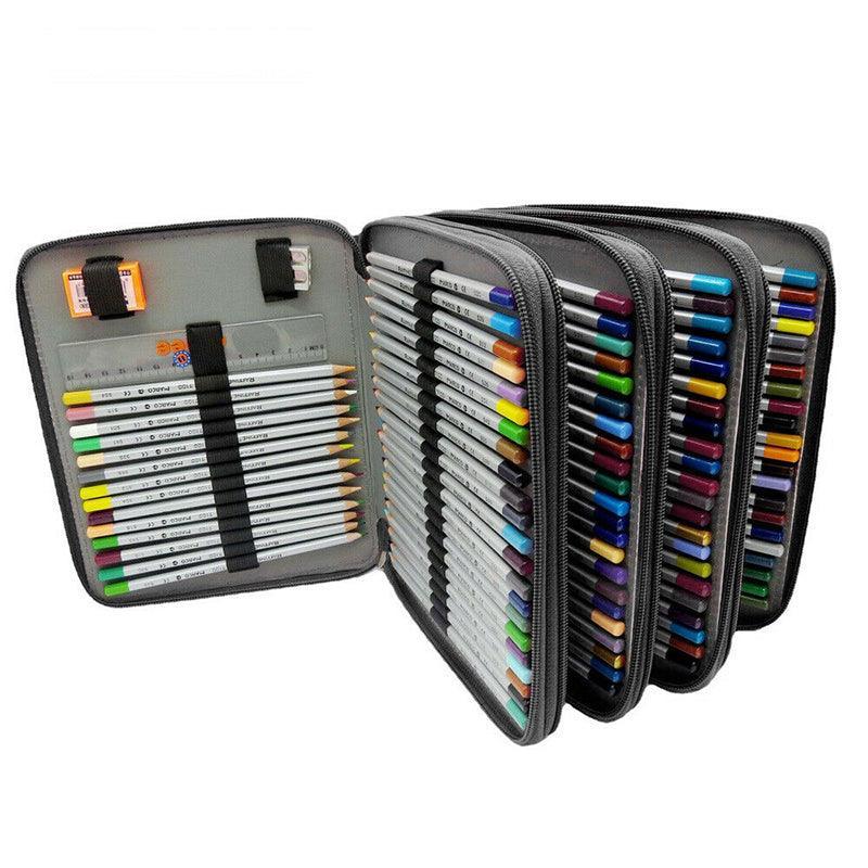 168 Slots Large Capacity Pencil Case Foldable Pen Bag Make Up Storage Organizer - Purple 3