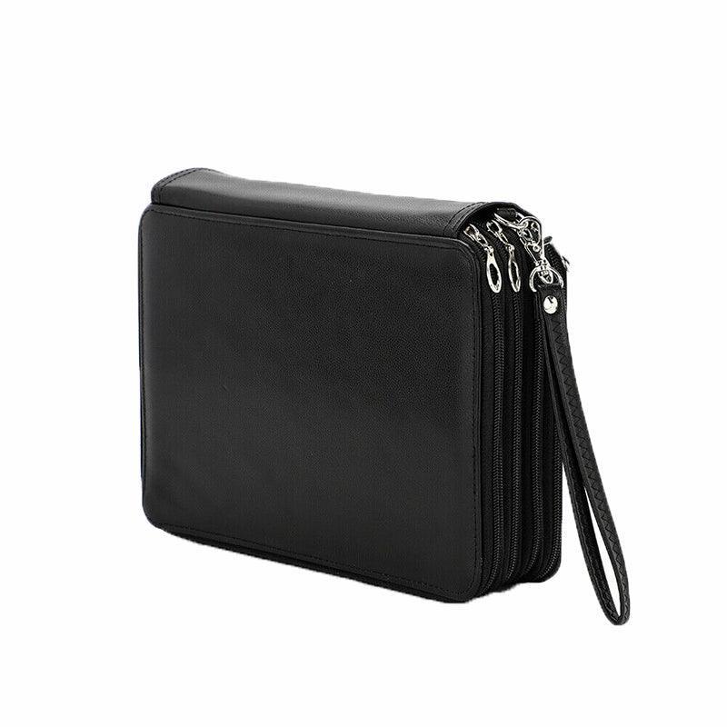 168 Slots Large Capacity Pencil Case Foldable Pen Bag Make Up Storage Organizer - Rose Red 6