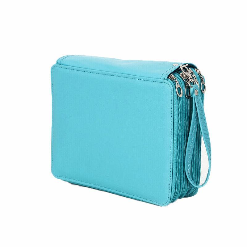 168 Slots Large Capacity Pencil Case Foldable Pen Bag Make Up Storage Organizer - Rose Red 7